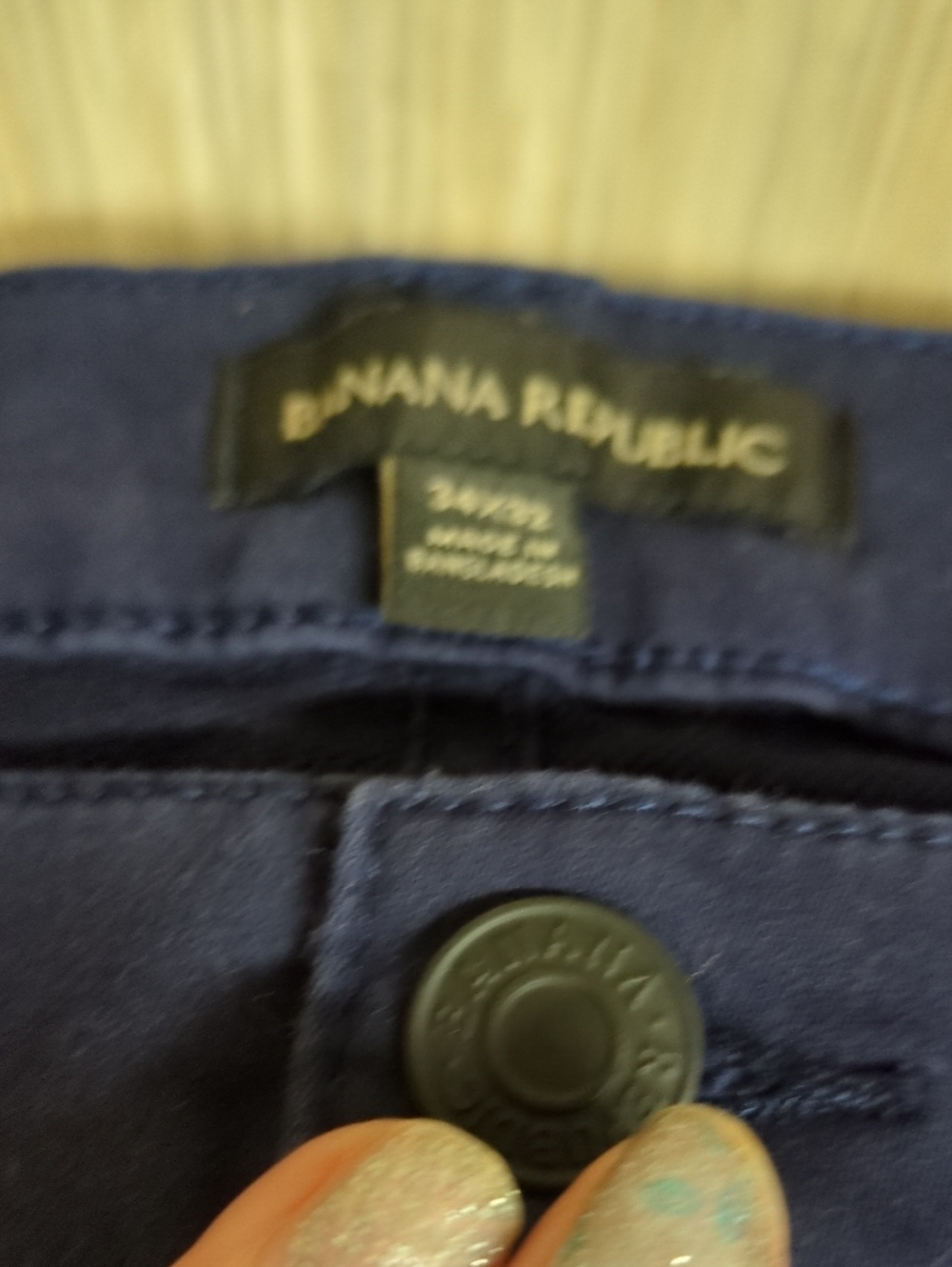 Banana Republic Navy Slim Traveler Pants - Picture 4 of 6